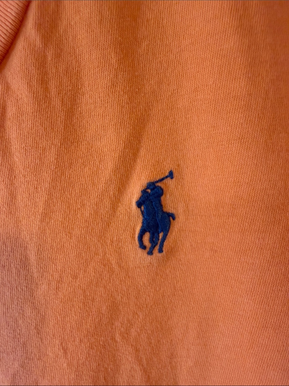Polo by Ralph Lauren Bright Orange V-Neck Tee with Navy Pony - Picture 2 of 4
